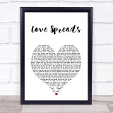 The Stone Roses Love Spreads White Heart Song Lyric Print