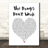 The Verve The Drugs Don't Work White Heart Song Lyric Print