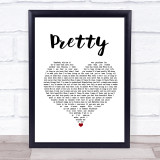 The Weeknd Pretty White Heart Song Lyric Print