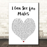 The Who I Can See for Miles White Heart Song Lyric Print