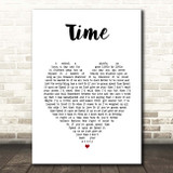 Time Ben's Brother White Heart Song Lyric Print