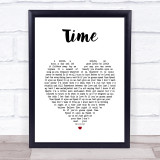 Time Ben's Brother White Heart Song Lyric Print
