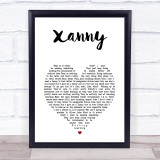 Billie Eilish Xanny White Heart Song Lyric Print