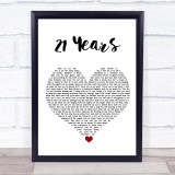 tobyMac 21 Years White Heart Song Lyric Print
