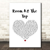 Tom Petty And The Heartbreakers Room At The Top White Heart Song Lyric Print