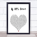 Train If It's Love White Heart Song Lyric Print