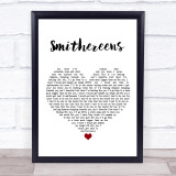 Twenty One Pilots Smithereens White Heart Song Lyric Print