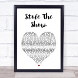 Upchurch Stole The Show White Heart Song Lyric Print