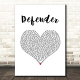 UPPERROOM Defender White Heart Song Lyric Print