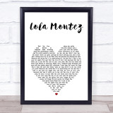 Volbeat Lola Montez White Heart Song Lyric Print