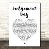 Whitesnake Judgement Day White Heart Song Lyric Print