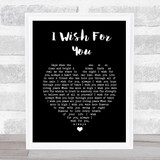 Carl Wilson I Wish For You Black Heart Song Lyric Print