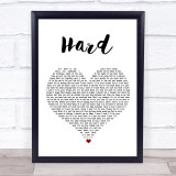 Why Don't We Hard White Heart Song Lyric Print