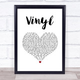 William Michael Morgan Vinyl White Heart Song Lyric Print