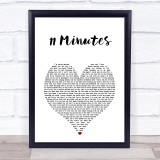 Yungblud & Halsey 11 Minutes White Heart Song Lyric Print