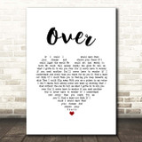 Blake Shelton Over White Heart Song Lyric Print