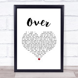 Blake Shelton Over White Heart Song Lyric Print