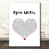 Blessthefall Open Water White Heart Song Lyric Print