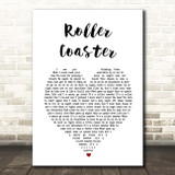 Bon Jovi Roller Coaster White Heart Song Lyric Print