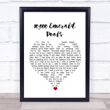 BORNS 10,000 Emerald Pools White Heart Song Lyric Print