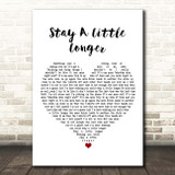 Brothers Osborne Stay A Little Longer White Heart Song Lyric Print