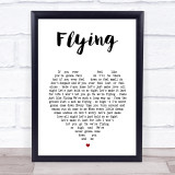 Bryan Adams Flying White Heart Song Lyric Print