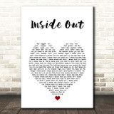 Bryan Adams Inside Out White Heart Song Lyric Print