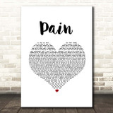 Bugzy Malone Pain White Heart Song Lyric Print