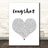 Catfish And The Bottlemen Longshot White Heart Song Lyric Print