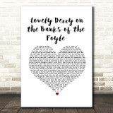 Charlie McGonigle Lovely Derry on the Banks of the Foyle White Heart Song Lyric Print