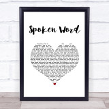 Chase & Status Spoken Word White Heart Song Lyric Print