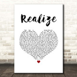 Colbie Caillat Realize White Heart Song Lyric Print
