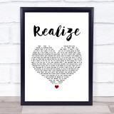 Colbie Caillat Realize White Heart Song Lyric Print