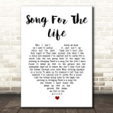 Alan Jackson Song for the Life White Heart Song Lyric Print