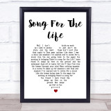 Alan Jackson Song for the Life White Heart Song Lyric Print