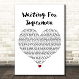 Daughtry Waiting For Superman White Heart Song Print