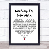 Daughtry Waiting For Superman White Heart Song Print