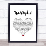 David Gray Twilight White Heart Song Lyric Print