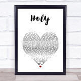 Deaf Havana Holy White Heart Song Lyric Print