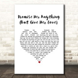 Dean Martin Promise Her Anything (But Give Her Love) White Heart Song Lyric Print