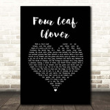 Celtic Songs Glasgow Celtic FC Four Leaf Clover Black Heart Song Lyric Print