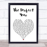 Dina Carroll The Perfect Year White Heart Song Lyric Print