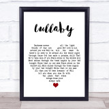 Don Francisco Lullaby White Heart Song Lyric Print