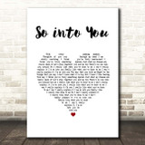 Donald Glover So into You White Heart Song Lyric Print