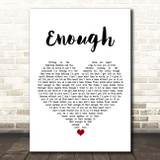Alex Roe Enough White Heart Song Lyric Print