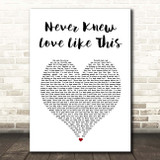 Alexander ONeal Never Knew Love Like This White Heart Song Lyric Print