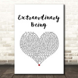 Emeli Sandé Extraordinary Being White Heart Song Lyric Print