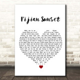 Ali Campbell Fijian Sunset White Heart Song Lyric Print