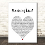 Eminem Mockingbird White Heart Song Lyric Print