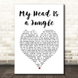 Emma Louise, Wankelmut My Head Is a Jungle White Heart Song Lyric Print